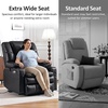 image:imageMCombo Triple Motor Power Lift Recliner Chair with Massage and Dual Heating Adjustable Headrest for Elderly People Faux Leather 7632 Blue MediumBlack