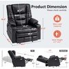 image:imageMCombo Triple Motor Power Lift Recliner Chair with Massage and Dual Heating Adjustable Headrest for Elderly People Faux Leather 7632 Blue MediumBlack