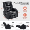 image:imageMCombo Triple Motor Power Lift Recliner Chair with Massage and Dual Heating Adjustable Headrest for Elderly People Faux Leather 7632 Blue MediumBlack