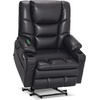 image:imageMCombo Triple Motor Power Lift Recliner Chair with Massage and Dual Heating Adjustable Headrest for Elderly People Faux Leather 7632 Blue MediumBlack