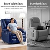 image:imageMCombo Triple Motor Power Lift Recliner Chair with Massage and Dual Heating Adjustable Headrest for Elderly People Faux Leather 7632 Blue MediumBlue