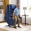 image:imageMCombo Triple Motor Power Lift Recliner Chair with Massage and Dual Heating Adjustable Headrest for Elderly People Faux Leather 7632 Blue MediumBlue