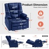 image:imageMCombo Triple Motor Power Lift Recliner Chair with Massage and Dual Heating Adjustable Headrest for Elderly People Faux Leather 7632 Blue MediumBlue