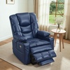 image:imageMCombo Triple Motor Power Lift Recliner Chair with Massage and Dual Heating Adjustable Headrest for Elderly People Faux Leather 7632 Blue MediumBlue