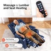 image:imageMCombo Triple Motor Power Lift Recliner Chair with Massage and Dual Heating Adjustable Headrest for Elderly People Faux Leather 7632 Blue MediumBlue