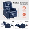 image:imageMCombo Triple Motor Power Lift Recliner Chair with Massage and Dual Heating Adjustable Headrest for Elderly People Faux Leather 7632 Blue MediumBlue