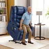 image:imageMCombo Triple Motor Power Lift Recliner Chair with Massage and Dual Heating Adjustable Headrest for Elderly People Faux Leather 7632 Blue MediumBlue