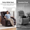 image:imageMCombo Triple Motor Power Lift Recliner Chair with Massage and Dual Heating Adjustable Headrest for Elderly People Faux Leather 7632 Blue MediumDark Brown