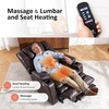 image:imageMCombo Triple Motor Power Lift Recliner Chair with Massage and Dual Heating Adjustable Headrest for Elderly People Faux Leather 7632 Blue MediumDark Brown