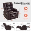 image:imageMCombo Triple Motor Power Lift Recliner Chair with Massage and Dual Heating Adjustable Headrest for Elderly People Faux Leather 7632 Blue MediumDark Brown