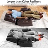 image:imageMCombo Triple Motor Power Lift Recliner Chair with Massage and Dual Heating Adjustable Headrest for Elderly People Faux Leather 7632 Blue MediumDark Brown