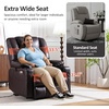 image:imageMCombo Triple Motor Power Lift Recliner Chair with Massage and Dual Heating Adjustable Headrest for Elderly People Faux Leather 7632 Blue MediumDark Brown