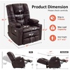image:imageMCombo Triple Motor Power Lift Recliner Chair with Massage and Dual Heating Adjustable Headrest for Elderly People Faux Leather 7632 Blue MediumDark Brown