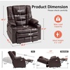 image:imageMCombo Triple Motor Power Lift Recliner Chair with Massage and Dual Heating Adjustable Headrest for Elderly People Faux Leather 7632 Blue MediumDark Brown