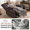 image:imageMCombo Triple Motor Power Lift Recliner Chair with Massage and Dual Heating Adjustable Headrest for Elderly People Faux Leather 7632 Blue MediumDark Brown