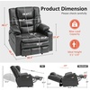 image:imageMCombo Triple Motor Power Lift Recliner Chair with Massage and Dual Heating Adjustable Headrest for Elderly People Faux Leather 7632 Blue MediumDark Grey