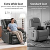 image:imageMCombo Triple Motor Power Lift Recliner Chair with Massage and Dual Heating Adjustable Headrest for Elderly People Faux Leather 7632 Blue MediumDark Grey