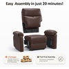 image:imageMCombo Triple Motor Power Lift Recliner Chair with Massage and Dual Heating Adjustable Headrest for Elderly People Faux Leather 7632 Blue MediumDark Grey