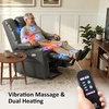 image:imageMCombo Triple Motor Power Lift Recliner Chair with Massage and Dual Heating Adjustable Headrest for Elderly People Faux Leather 7632 Blue MediumDark Grey