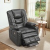 image:imageMCombo Triple Motor Power Lift Recliner Chair with Massage and Dual Heating Adjustable Headrest for Elderly People Faux Leather 7632 Blue MediumDark Grey