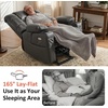 image:imageMCombo Triple Motor Power Lift Recliner Chair with Massage and Dual Heating Adjustable Headrest for Elderly People Faux Leather 7632 Blue MediumDark Grey