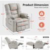 image:imageMCombo Triple Motor Power Lift Recliner Chair with Massage and Dual Heating Adjustable Headrest for Elderly People Faux Leather 7632 Blue MediumLight Grey