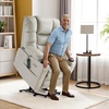 image:imageMCombo Triple Motor Power Lift Recliner Chair with Massage and Dual Heating Adjustable Headrest for Elderly People Faux Leather 7632 Blue MediumLight Grey