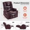 image:imageMCombo Triple Motor Power Lift Recliner Chair with Massage and Dual Heating Adjustable Headrest for Elderly People Faux Leather 7632 Blue MediumWine