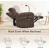image:imageMCombo Triple Motor Power Swivel Rocker Recliner Chair for Living Room amp Nursery Rocks in Every Position Adjustable Power Headrest Extended Footrest Dual USB Ports PetFriendly Fabric PR638Dark Brown