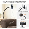 image:imageMCombo Triple Motor Power Swivel Rocker Recliner Chair for Living Room amp Nursery Rocks in Every Position Adjustable Power Headrest Extended Footrest Dual USB Ports PetFriendly Fabric PR638Dark Brown