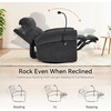 image:imageMCombo Triple Motor Power Swivel Rocker Recliner Chair for Living Room amp Nursery Rocks in Every Position Adjustable Power Headrest Extended Footrest Dual USB Ports PetFriendly Fabric PR638Dark Grey