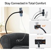image:imageMCombo Triple Motor Power Swivel Rocker Recliner Chair for Living Room amp Nursery Rocks in Every Position Adjustable Power Headrest Extended Footrest Dual USB Ports PetFriendly Fabric PR638Dark Grey