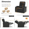 image:imageMCombo Triple Motors Power Recliner Chair with Power Headrest amp Lumbar Support for Living Room Home Theater Seating with Armrest Storage Tray Table and Dual Charging Ports HTS708 GreyBlack