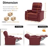 image:imageMCombo Triple Motors Power Recliner Chair with Power Headrest amp Lumbar Support for Living Room Home Theater Seating with Armrest Storage Tray Table and Dual Charging Ports HTS708 GreyRed
