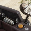 image:imageMCombo Triple Motors Power Recliner Chair with Power Headrest amp Lumbar Support for Living Room Home Theater Seating with Armrest Storage Tray Table and Dual Charging Ports HTS708 GreyBrown