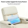 image:imageMCombo Triple Motors Power Recliner Chair with Power Headrest amp Lumbar Support for Living Room Home Theater Seating with Armrest Storage Tray Table and Dual Charging Ports HTS708 GreyBeige