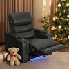 image:imageMCombo Triple Motors Power Recliner Chair with Power Headrest amp Lumbar Support for Living Room Home Theater Seating with Armrest Storage Tray Table and Dual Charging Ports HTS708 GreyBlack