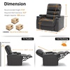 image:imageMCombo Triple Motors Power Recliner Chair with Power Headrest amp Lumbar Support for Living Room Home Theater Seating with Armrest Storage Tray Table and Dual Charging Ports HTS708 GreyGrey
