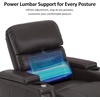 image:imageMCombo Triple Motors Power Recliner Chair with Power Headrest amp Lumbar Support for Living Room Home Theater Seating with Armrest Storage Tray Table and Dual Charging Ports HTS708 GreyBrown