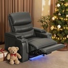 image:imageMCombo Triple Motors Power Recliner Chair with Power Headrest amp Lumbar Support for Living Room Home Theater Seating with Armrest Storage Tray Table and Dual Charging Ports HTS708 GreyGrey