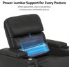 image:imageMCombo Triple Motors Power Recliner Chair with Power Headrest amp Lumbar Support for Living Room Home Theater Seating with Armrest Storage Tray Table and Dual Charging Ports HTS708 GreyBlack