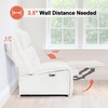 image:imageMCombo Wall Hugger Armless Power Recliner Chair with USB Ports 295 Extra Wide Seat Oversized Fabric Powered Reclining Sofa for Living Room Small Space ALR01Cream White