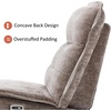 image:imageMCombo Wall Hugger Armless Power Recliner Chair with USB Ports 295 Extra Wide Seat Oversized Fabric Powered Reclining Sofa for Living Room Small Space ALR01Brown