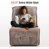 image:imageMCombo Wall Hugger Armless Power Recliner Chair with USB Ports 295 Extra Wide Seat Oversized Fabric Powered Reclining Sofa for Living Room Small Space ALR01Brown
