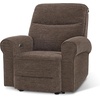 image:imageMCombo Wall Hugger Power Recliner Chair for Small Spaces Living Room RV USB amp TypeC Charging Ports Extra Wide 24 Seat Rolled Arm Electric Reclining Chair PetFriendly Fabric PR630 Dark BrownDark Brown