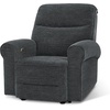 image:imageMCombo Wall Hugger Power Recliner Chair for Small Spaces Living Room RV USB amp TypeC Charging Ports Extra Wide 24 Seat Rolled Arm Electric Reclining Chair PetFriendly Fabric PR630 Dark BrownDark Grey