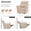 image:imageMCombo Wall Hugger Power Recliner Chair for Small Spaces Living Room RV USB amp TypeC Charging Ports Extra Wide 24 Seat Rolled Arm Electric Reclining Chair PetFriendly Fabric PR630 Dark BrownBeige