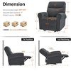 image:imageMCombo Wall Hugger Power Recliner Chair for Small Spaces Living Room RV USB amp TypeC Charging Ports Extra Wide 24 Seat Rolled Arm Electric Reclining Chair PetFriendly Fabric PR630 Dark BrownDark Grey