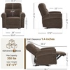image:imageMCombo Wall Hugger Power Recliner Chair for Small Spaces Living Room RV USB amp TypeC Charging Ports Extra Wide 24 Seat Rolled Arm Electric Reclining Chair PetFriendly Fabric PR630 Dark BrownDark Brown
