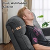 image:imageMCombo Wall Hugger Power Recliner Chair for Small Spaces Living Room RV USB amp TypeC Charging Ports Extra Wide 24 Seat Rolled Arm Electric Reclining Chair PetFriendly Fabric PR630 Dark BrownDark Grey